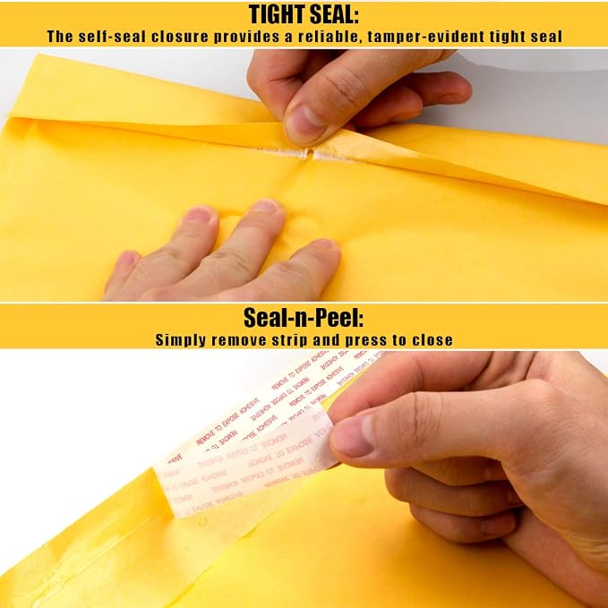 Acrux7 5 x 7" Bubble Mailers, Padded Mailing Envelopes 50 Pack, Kraft Bubble - Image 4