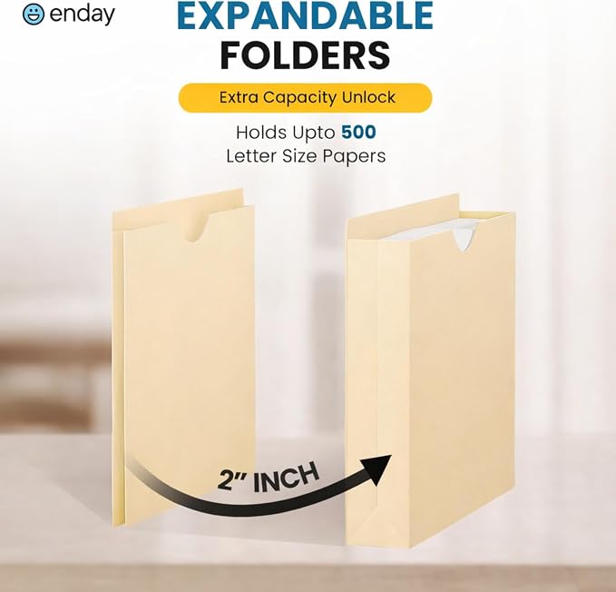 Enday Manilla Folders 8.5 x 11 File Folders - Image 3