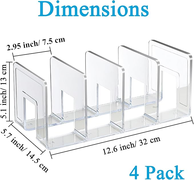 SAYEEC Acrylic File Holder, Sturdy Desktop File Folder Organizer Rack - Image 2