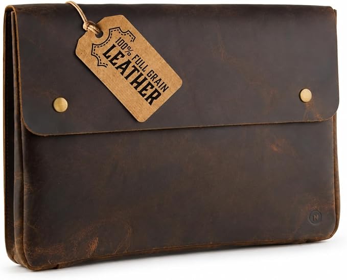 Moonster Leather Folder, Full Grain Leather File Folder Organizer Document by MoonsterHandmadeLeather