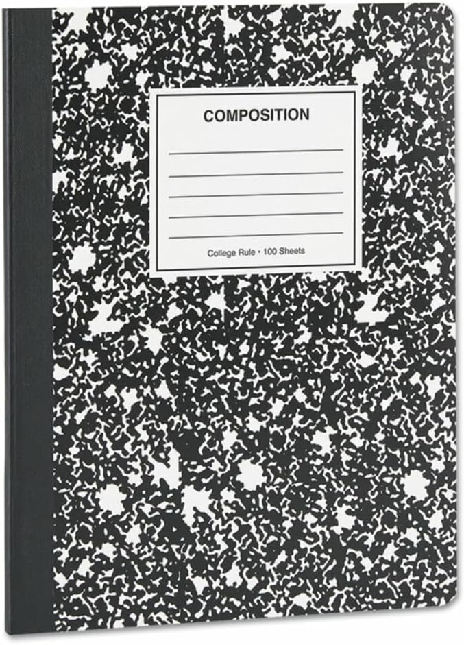 Universal Composition Book, College Rule, 9 3/4 x 7 1/2, 100 Sheets by Universal