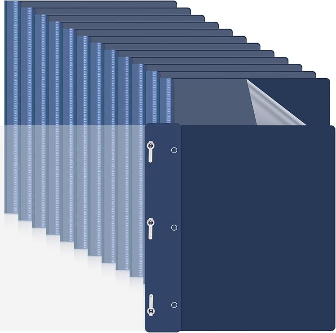 Teling 150 Pcs Clear Front Report Covers Bulk by Teling