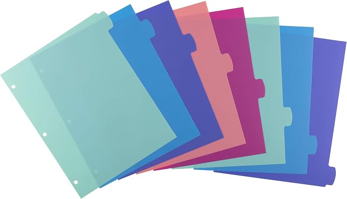 Avery Write & Erase Dividers for 3 Ring Binders, 8 Tabs per Set, Binder - Image 4