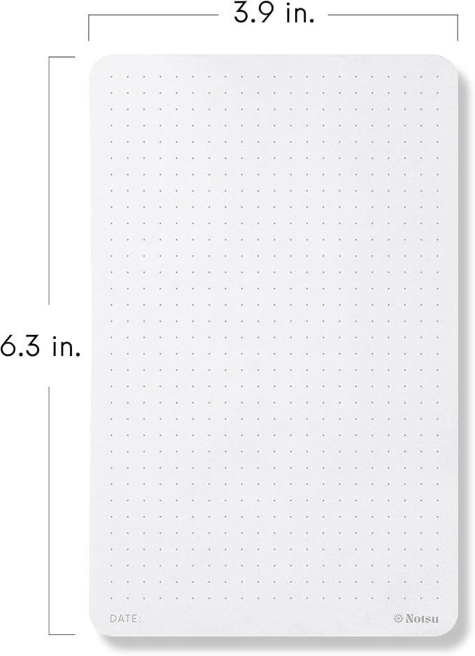 Notsu Dot Grid Small Desk Notepad 2 Pack | Minimalist Dotted Memo Note Pads - Image 2