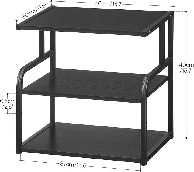 HOOBRO Printer Stand, 3-Tier Desktop Printer Table, Under Desk Printer Storage - Image 3