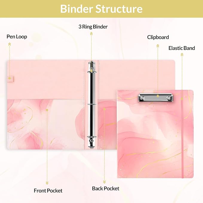 SKYDUE 1 Inch 3-Ring Binder - Image 5