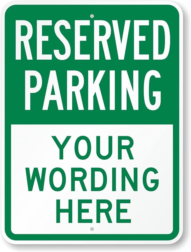 SmartSign 24 x 18 inch Custom “Reserved Parking” Metal Sign by SmartSign