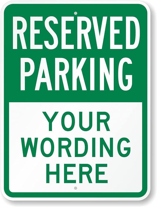 SmartSign 24 x 18 inch Custom “Reserved Parking” Metal Sign by SmartSign