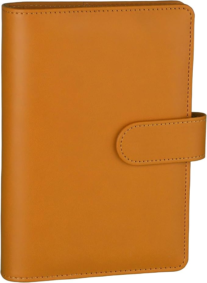 Antner A6 PU Leather Refillable 6 Ring Notebook Binder by Antner