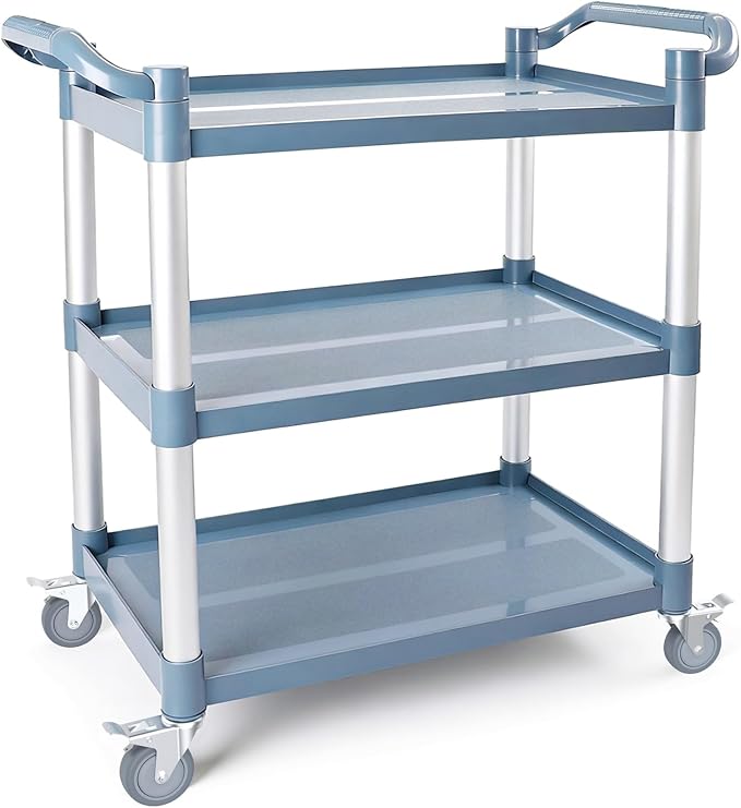 3-Tier Rolling Utility Cart on Wheels, 510 lbs Capacity Utility Service Cart by Aimoly
