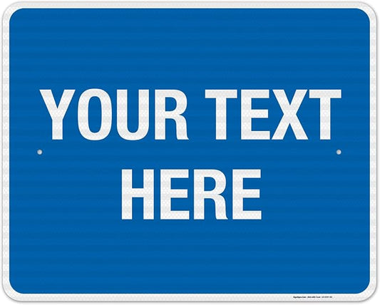 Personalized Custom Blue Background Customize by SigoSigns