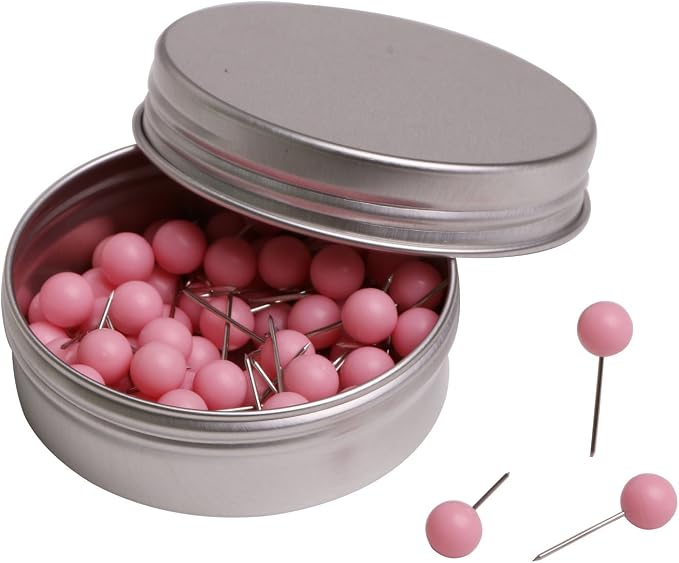 Tupalizy 100PCS 1/4 Inch Small Round Head Map Tacks Pins by Tupalizy
