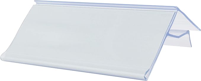 Glass Shelf Label Holders with Inserts Fits 1/4" to 3/8" Glass Shelving - Image 4