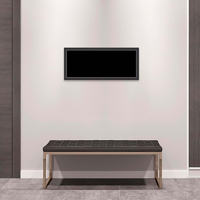 Amanti Art Black Cork Board for Wall, 14x32 Vision Board with Black Wood Frame, Medium Corkboard Office Decor for Home Organization, Traditional Corkboard Pinboard to Display Items for Home-DeskLoop Office