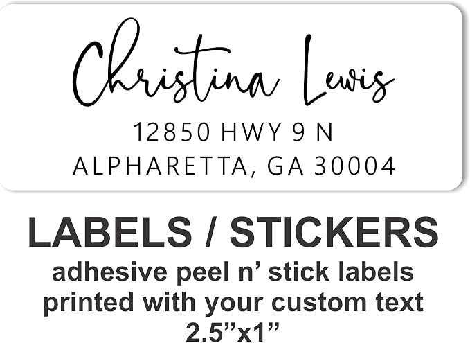 Return Address Labels, Custom Printed Name and Home Address, Wedding Personal - Image 3