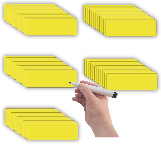 STTMGN Dry Erase Magnetic Labels, Write On Magnets Sticker, Real by MagneticPictureFrameandMagneticLabels