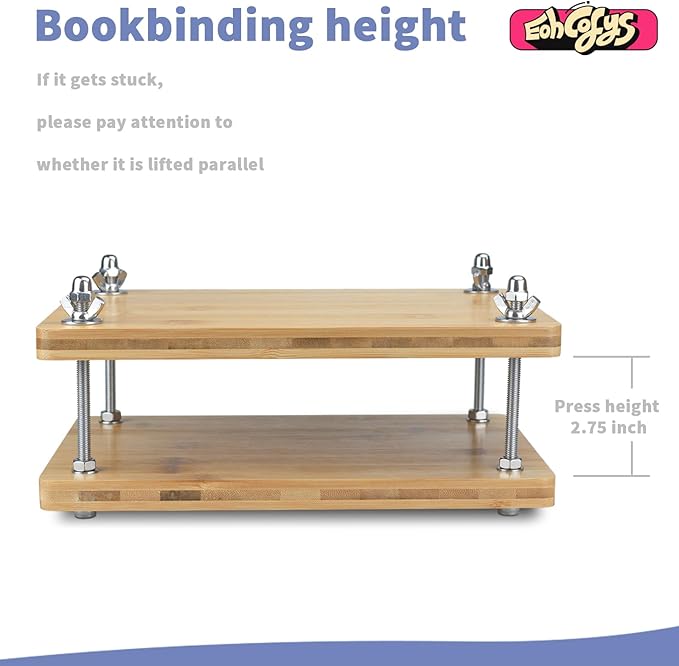 Eohcofys Book Binding Kits, Book Press Binding Materials Tools Bookbinding Kit for Beginners 11.6 x 7.9 Inch-DeskLoop Office