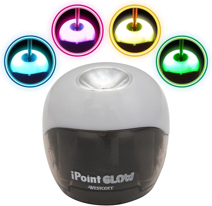 Westcott iPoint Glow Color Changing Battery Pencil Sharpener - Image 4