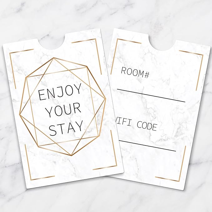 Geyee 500 Pcs Hotel Key Card Envelope Keycard Holder Sleeves Enjoy Your Stay by Geyee