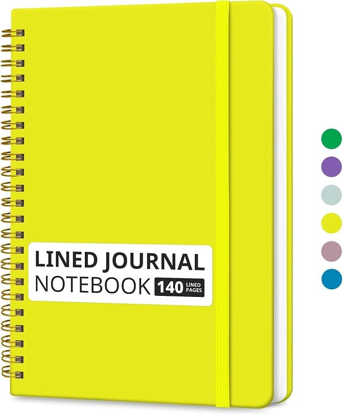 Taja Lined Spiral Journal Notebook by Taja