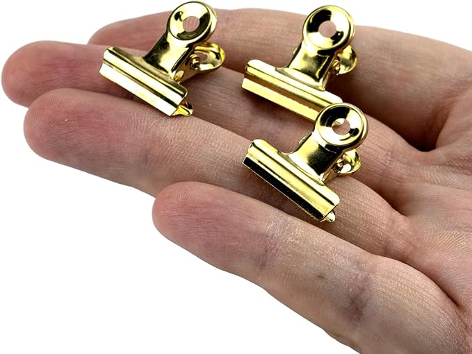 50 Pcs Gold Metal Hinge Clips Small Bulldog Clips Hinge Binder Clips Mini - Image 4