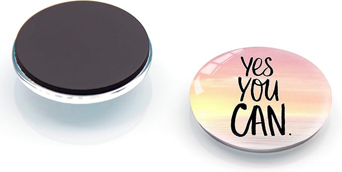 12Pcs Glass Strong Magnetic Refrigerator Magnet Fridge Sticker,Motivational Fridge Magnets Decoration for Crafts,Strong Fridge Magnets for Kitchen, School,Office Whiteboard, Cabinet and Dishwasher-DeskLoop Office