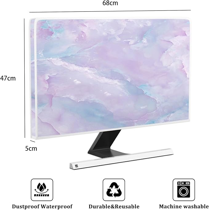 Baocicco Violet Marble Waterproof 26, 28 Inch Anti-Static Dustproof LCD/LED/HD - Image 2