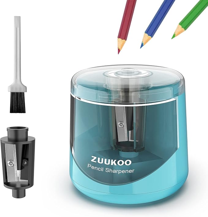 Electric Pencil Sharpeners, Battery Powered by Zuukoo