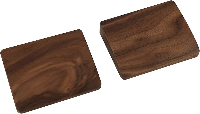 2 pcs Mini Wood Wrist Rest Portable Movable Solid Wooden Walnut Beech by YMDK