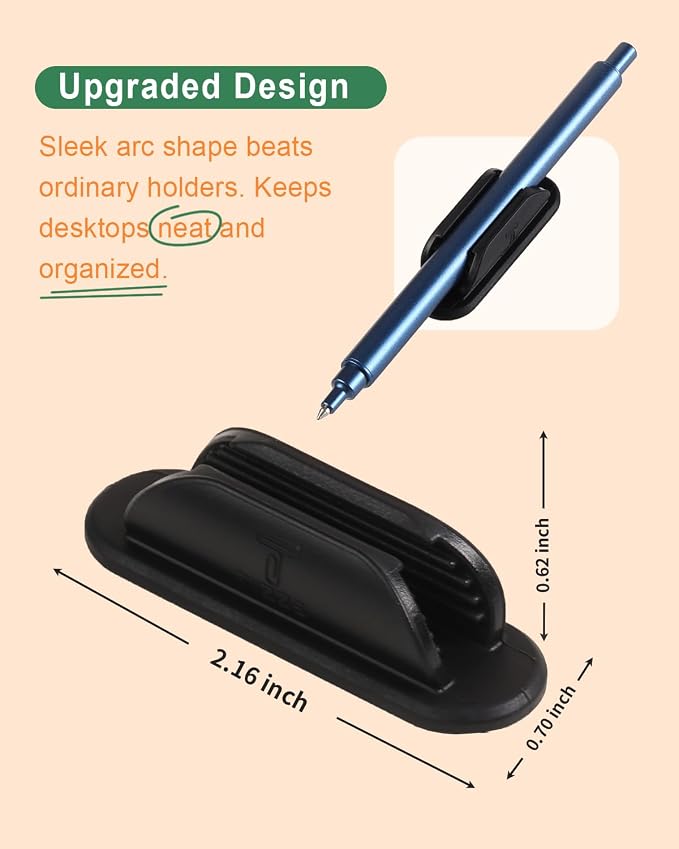 Tiizze Adhesive Pencil Holders for Desk Set of 20 - Image 4
