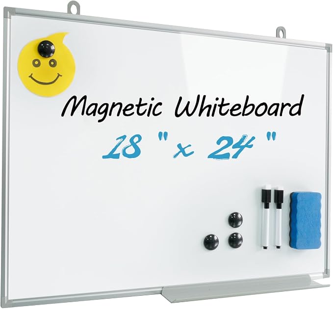 Magnetic Writeboard 18X24 Dry Erase Board Hanging & Wall Mounted Whiteboard S by JYYPWB