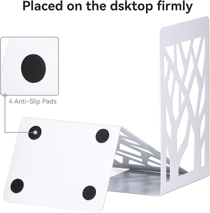 Book Ends, Bookends for Shelves, Book Ends for Heavy Books, Book Stoppers for - Image 2