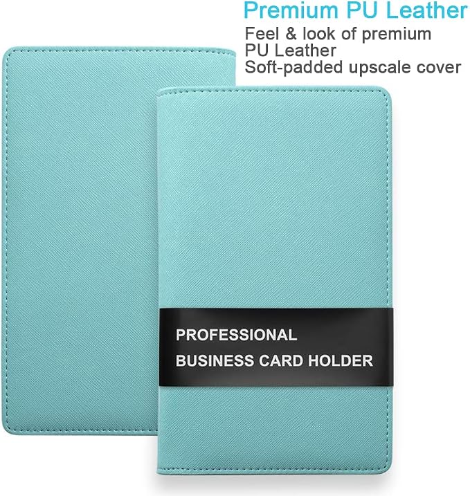 Sooez Leather Professional Business Card Book Holder Organizer, 240 Capacity - Image 2
