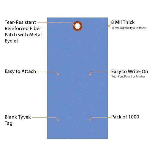 SmartSign 6.25 x 3.125 inch “Blue” Blank Tyvek Shipping Tags - Image 4