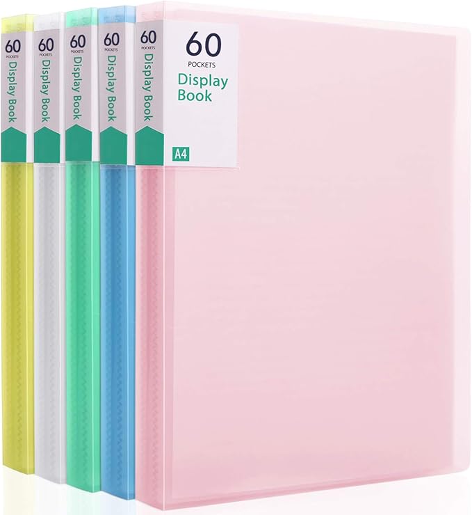 Phyxin 60-Pocket Portfolio Binder Organizer, Binder Sheet Protectors 8.5" x 11" by Phyxin