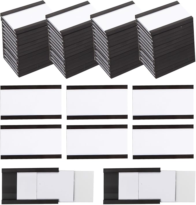 40pcs Magnetic 'C' Channel Label Holders 1x2in C-Shape Magnetic Tool Box Label by Unknown
