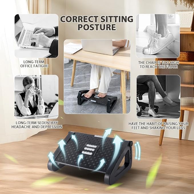 CasaZenith Foot Rest, Six Heights Adjustable Foot Rest - Image 6