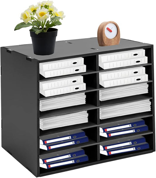 12 Slots Mail Sorters for Office, PVC Literature Organizer by Unknown
