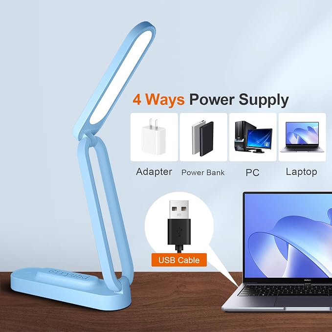 Giryuhd LED Desk Lamp for Office Home & Battery Operated Lamp Rechargeable Lamp - Image 4