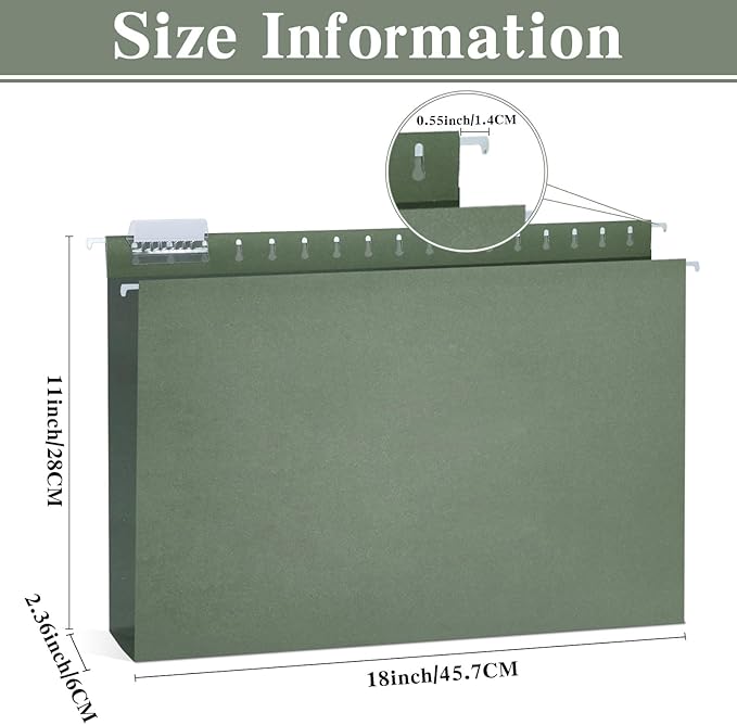 25 Pack 11×17 Expanding Hanging File Folders - Image 2