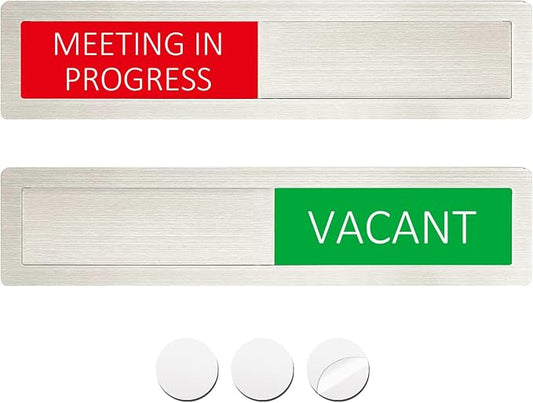 Vacant Meeting in Progress Privacy Sign, Vacant Occupied Sign by LoYinLo