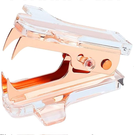 Buqoo Acrylic Clear Light Pink Heavy Duty Staple Remover Tool Pinch Jaw Style by Buqoo