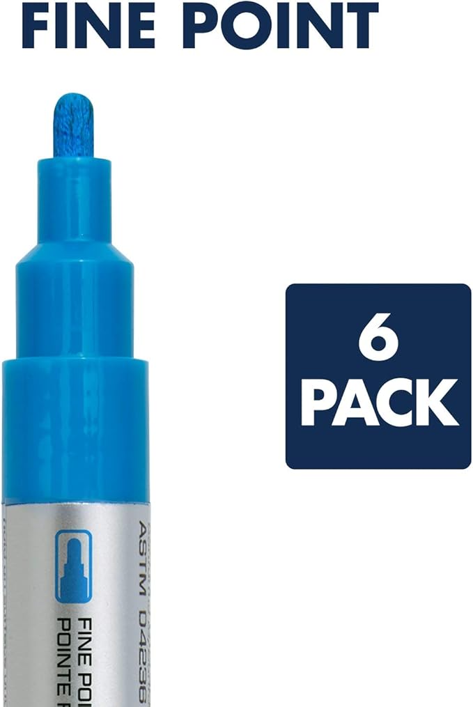 Quartet Dry Erase Markers, Glass Whiteboard Markers, Fine Tip, 6 Pack - Image 3