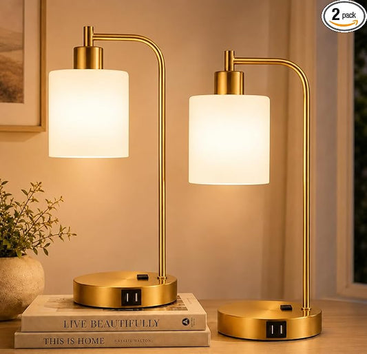 Set of 2 Industrial Touch Control Table Lamps by Nintiue