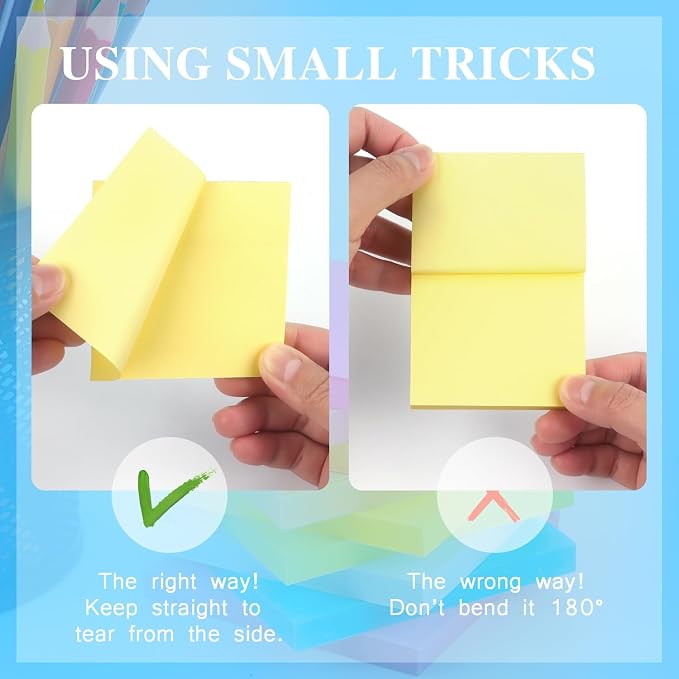 Early Buy Sticky Notes 3x3 Inches, 6 Pastel Color, 100 Sheets/Pad, - Image 4