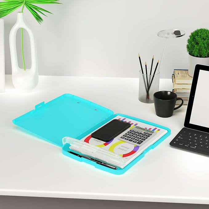 Piasoenc Clipboard with Storage, 8.5 x 11 Organization Box with Pen Holder and - Image 7