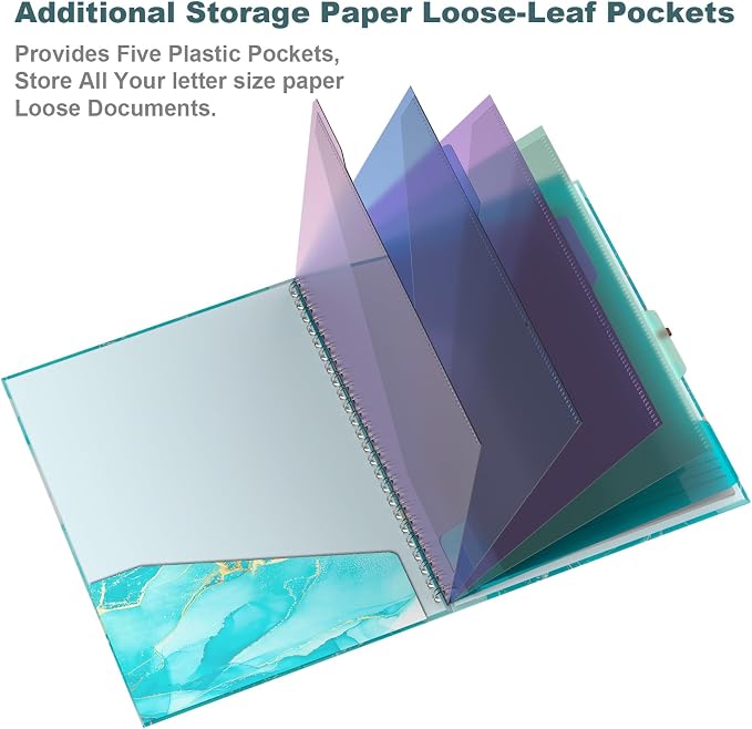 Hongri Clipboard Folio with Refillable Lined Notepad, 8.5 x 11 Folders with - Image 5