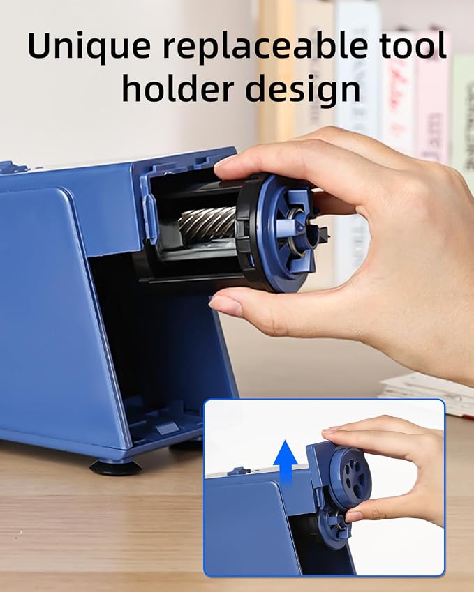 ZMOL Heavy Duty Electric Pencil Sharpener, 6-Hole Classroom Pencil Sharpener - Image 3