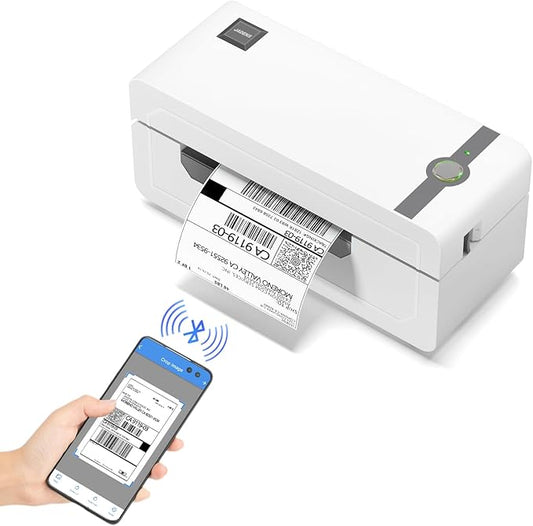 JADENS Bluetooth Thermal Label Printer, 4x6 Wireless Label Printer for Shipping Packages, Support Android, iOS, Mac OS, and Windows, Widely Used for Amazon, Ebay, Shopify, Etsy, USPS-DeskLoop Office