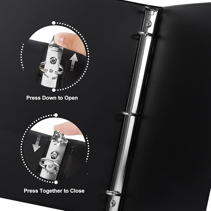 CIXILDTS 2" 3 Ring Binder, Standard 2-inch Round Ring Binder Fit Letter Size - Image 3